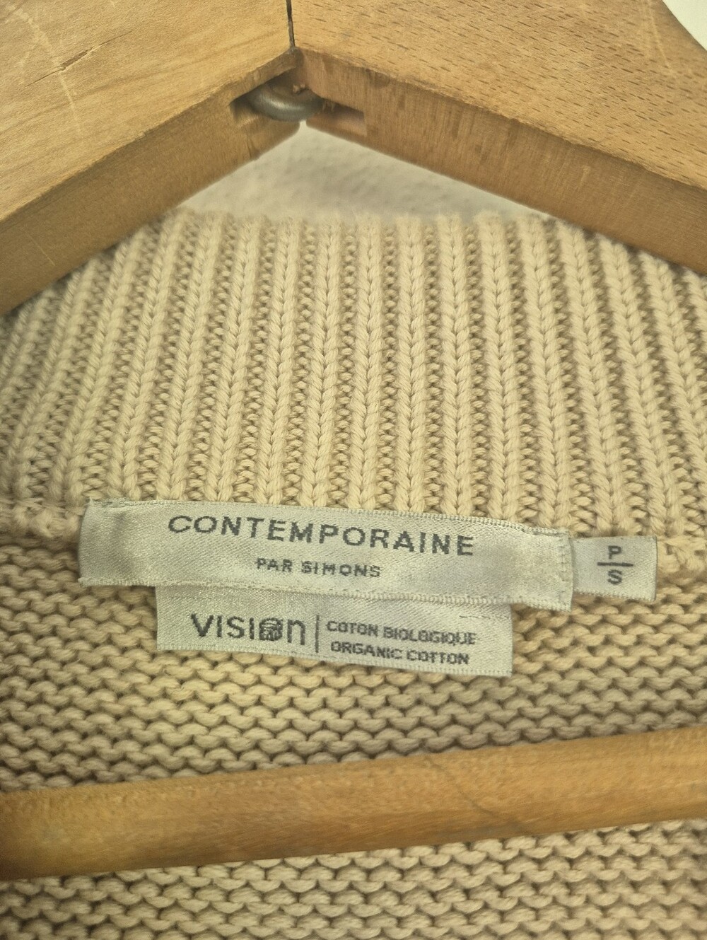 Organic Cotton Sweater By Contemporaine Par Simons Size Small - Picture 5 of 8